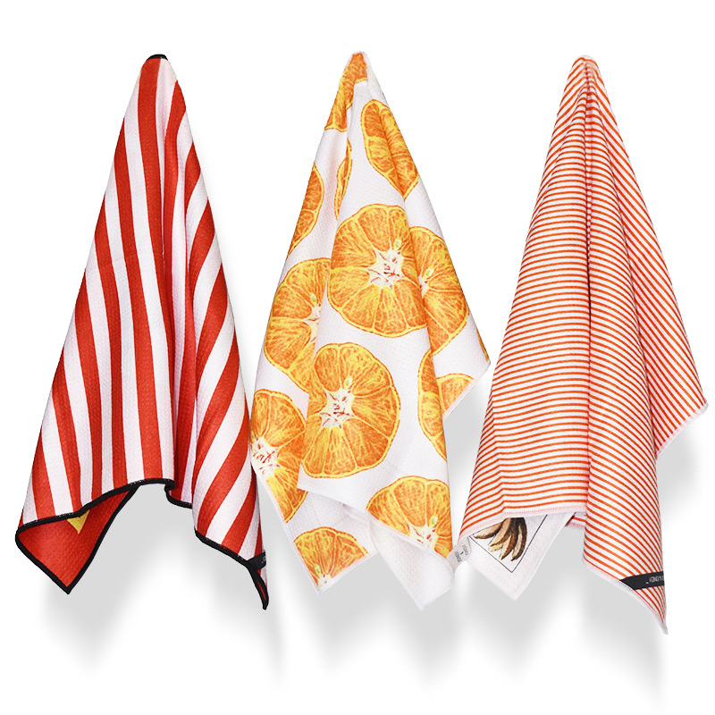 Manufacturer Wholesale Microfiber Cleaning Towel Custom Printing Waffle Tea Towels for Household Kitchen Cleaning Tea Towel