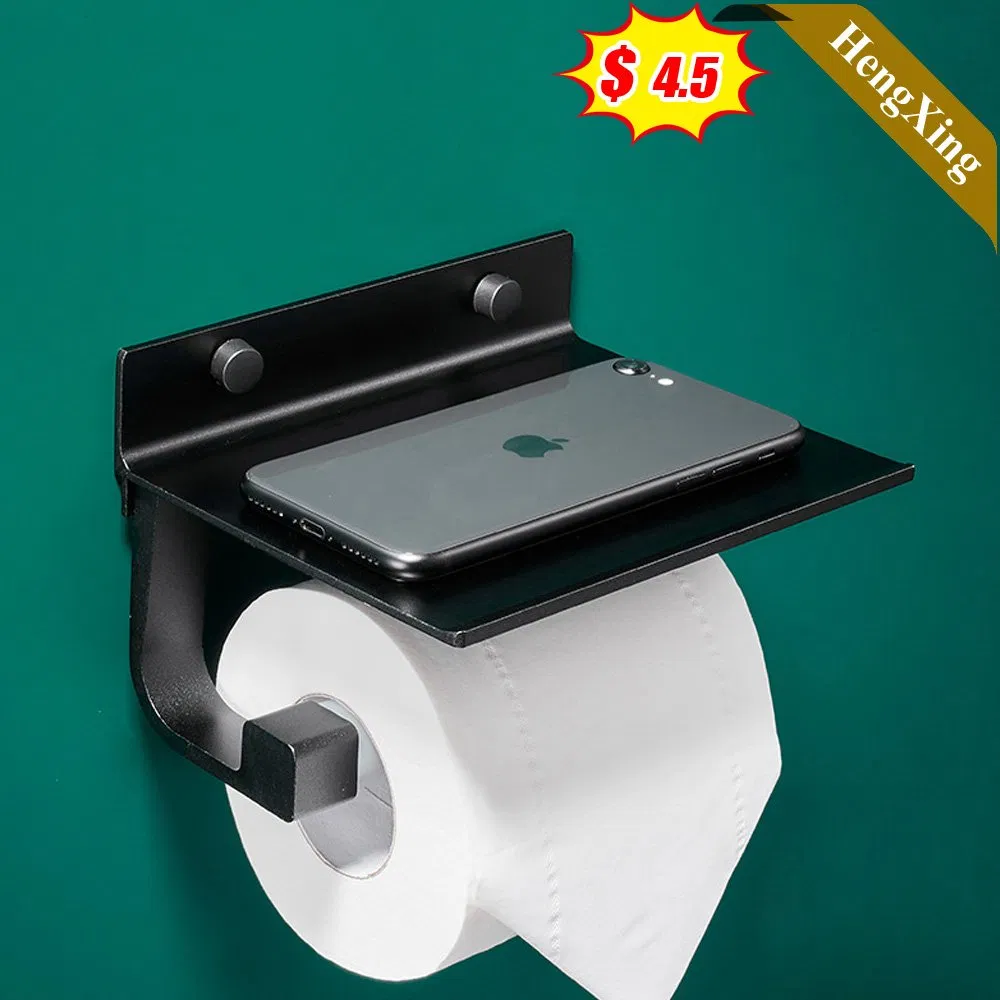 Best Quality Wall-Mounted Bathroom Accessories Toilet Tissue Roll Paper Towel Holder Tissue Holder with Phone Shelf (UL-22FD011)