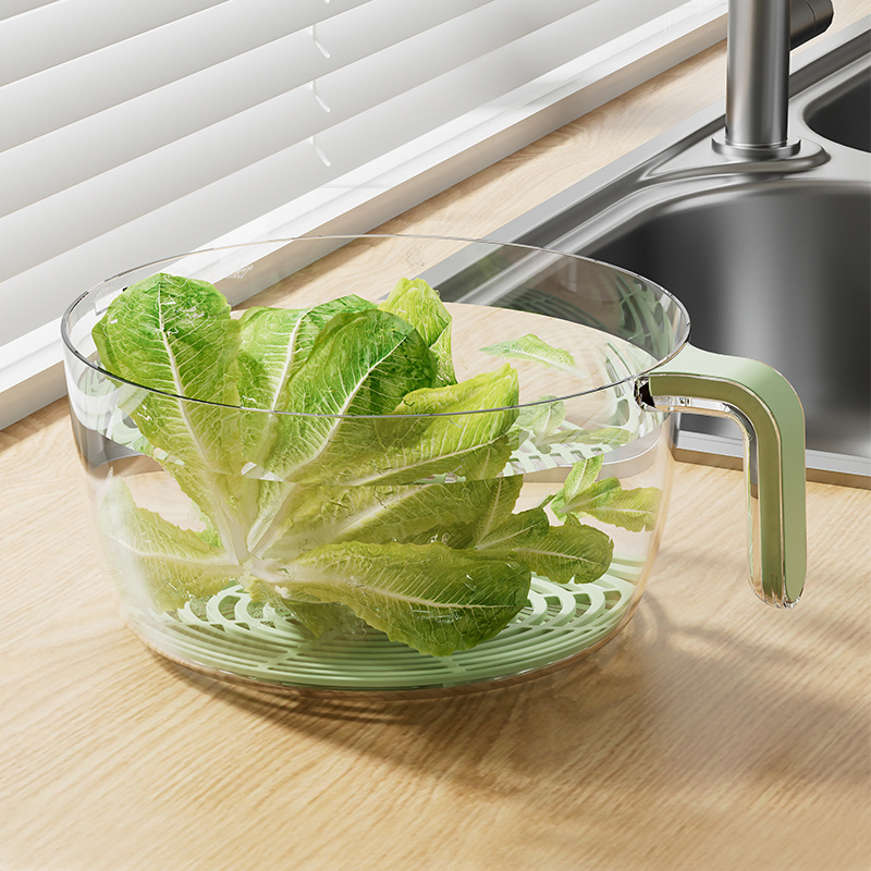Plastic Kitchen Rice Washer Drain Basket Storage Container