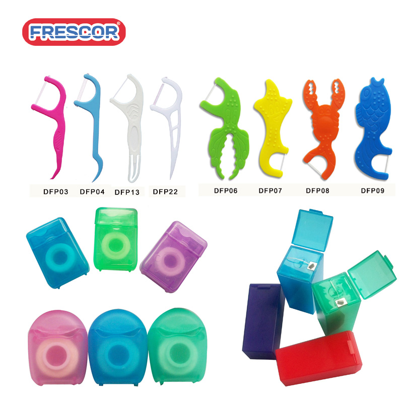 Double Floss Threads Interdental Toothpick Flosser Dental Floss Pick