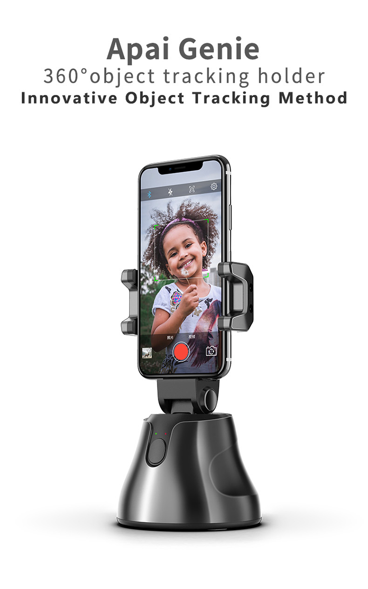 Smart Ai Gimbal Personal Robot Camera 360 Rotation Portable Apai Genie Smart Selfie Stick 360 Rotates Auto Face Phone Holder 
