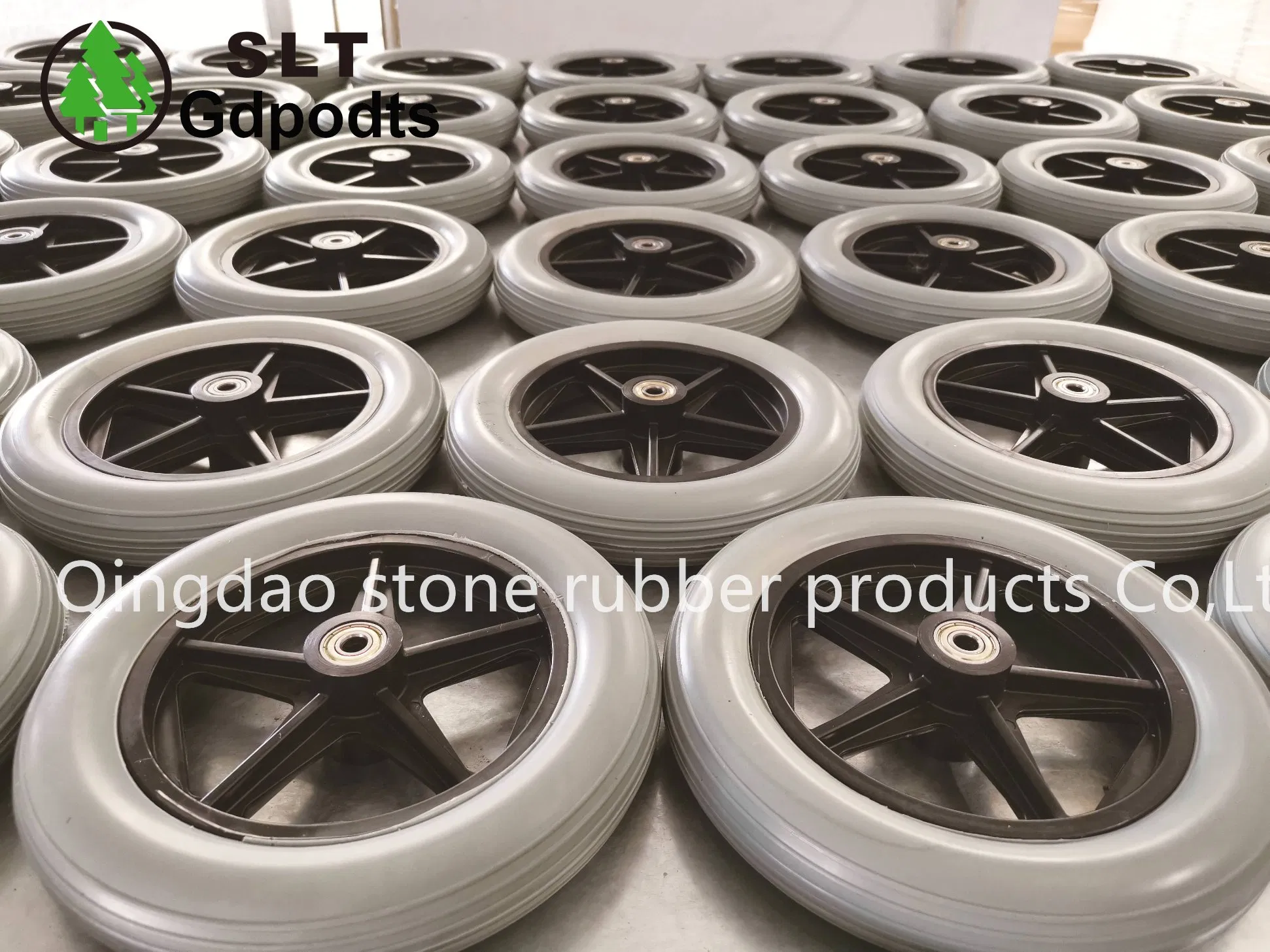 10X2 PU Wheel Caster Wheels PP Rim Wheelchair