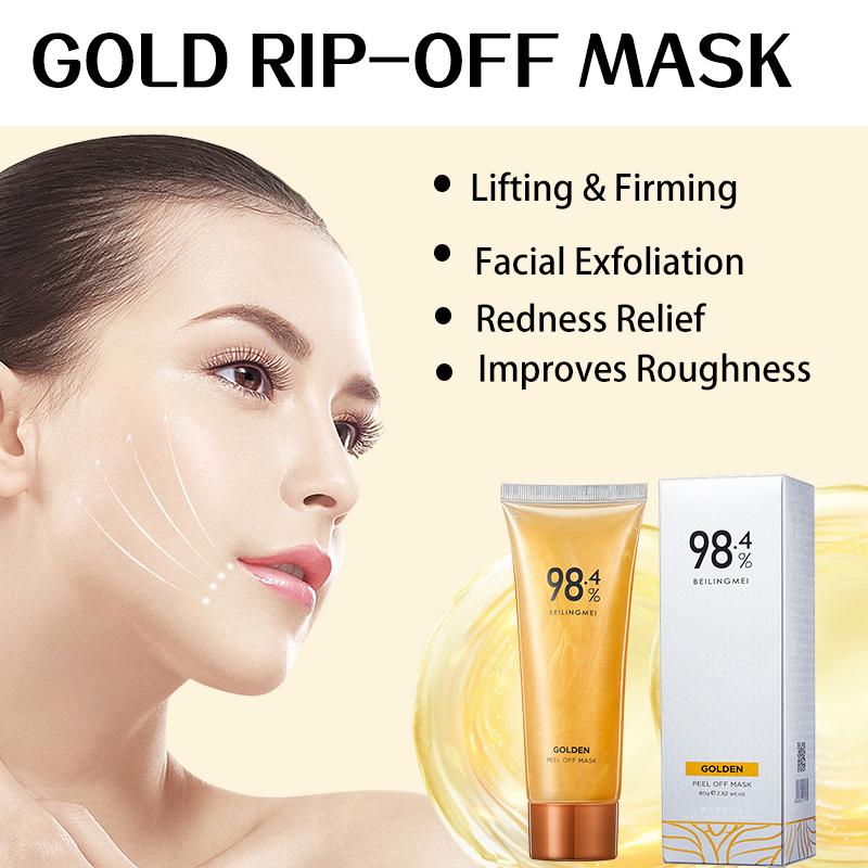 Gold Face Peel off Mask Deep Cleaning Dark Spots Nose Blackhead Remove Skin Care Peel off Mask