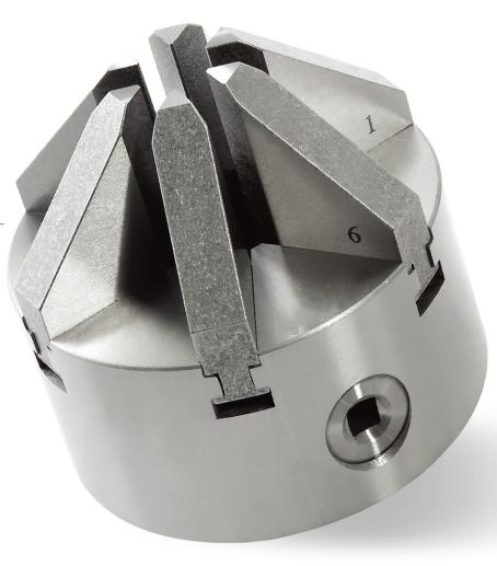 Six-Jaw Self-Centring Lathe Chucks for Clamping and Machining Component