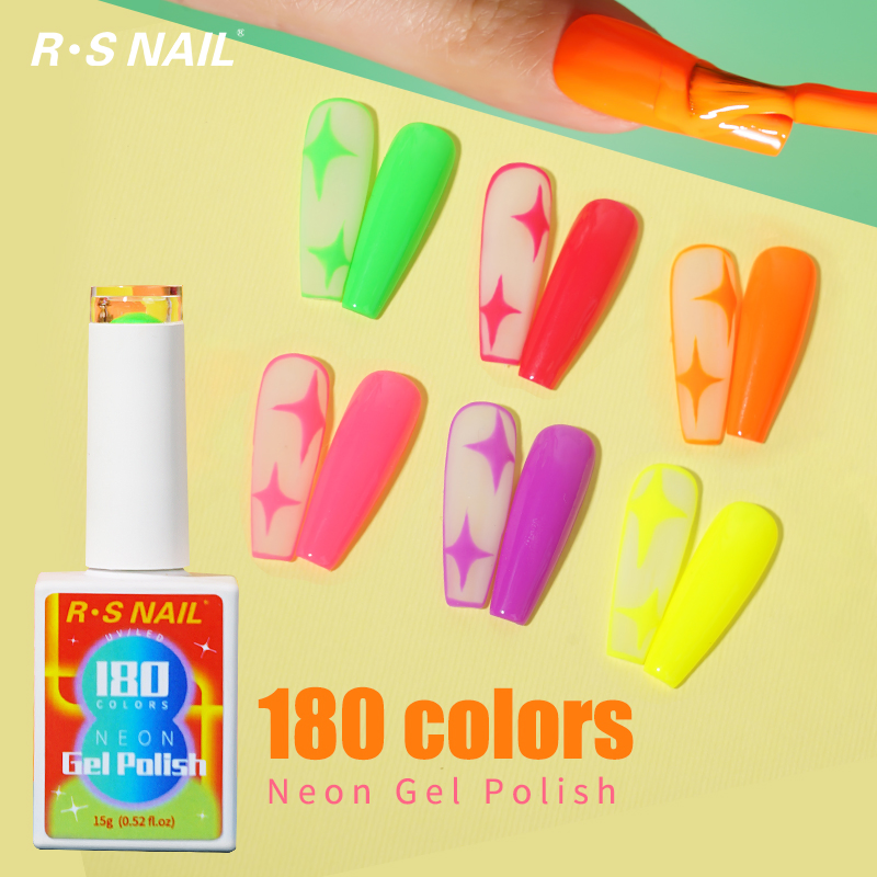Custom Neon Gel Polish 180 Colors Thress Step Gel Nail Polish Mexico MSDS Nail Gel Polish Painting Supplies