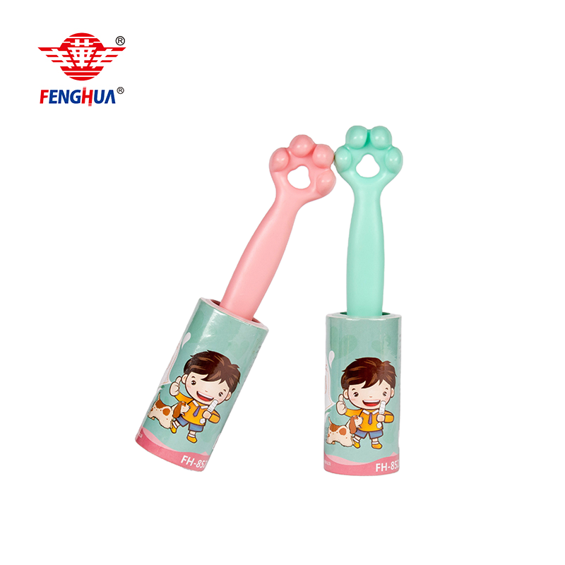 Custom Cute Paw Handle Wide 10cm 30 60 90 100 Sheets Tear Sticky Paper Tape Extra Adhesive Lint Roller for Pet Hair Clothes Dust Bed Cleaning