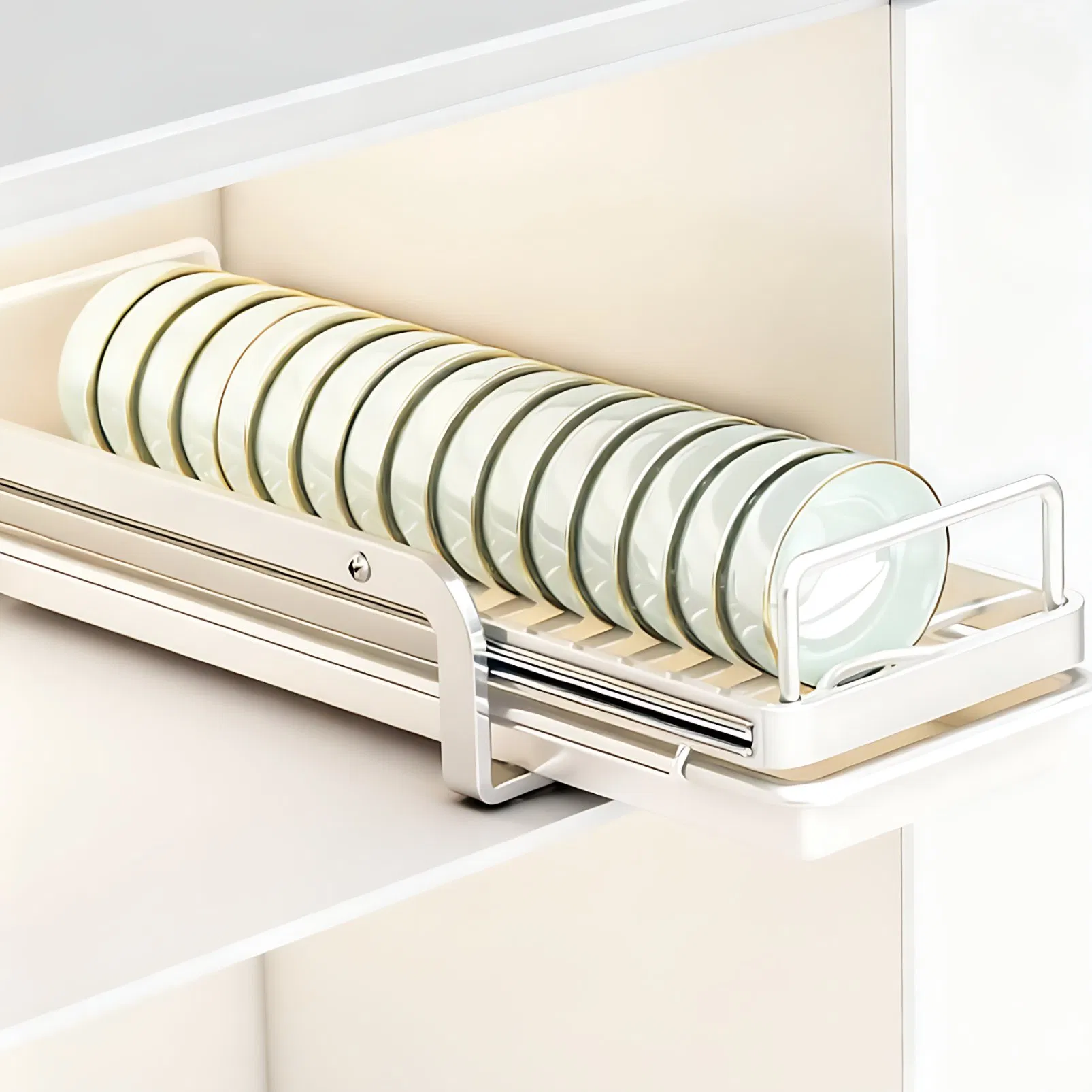 Выдвижная полка для посуды из углеродистой стали