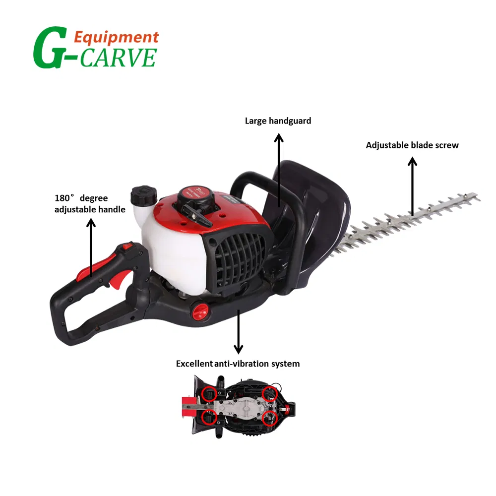 G-Carve Powered 22.5cc 650W 2 Stroke Gasoline Hedge Trimmer with Double Side Blade