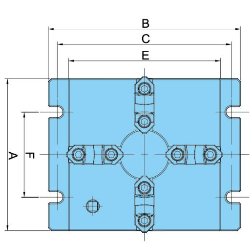 Four-Jaw Square Chuck for Milling Drilling Machine