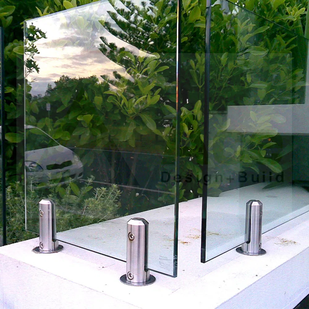 Ace Easy Install Swimming Pool Stainless Steel Spigot Balustrade Clamp Top Mounted Tempered Glass Railing