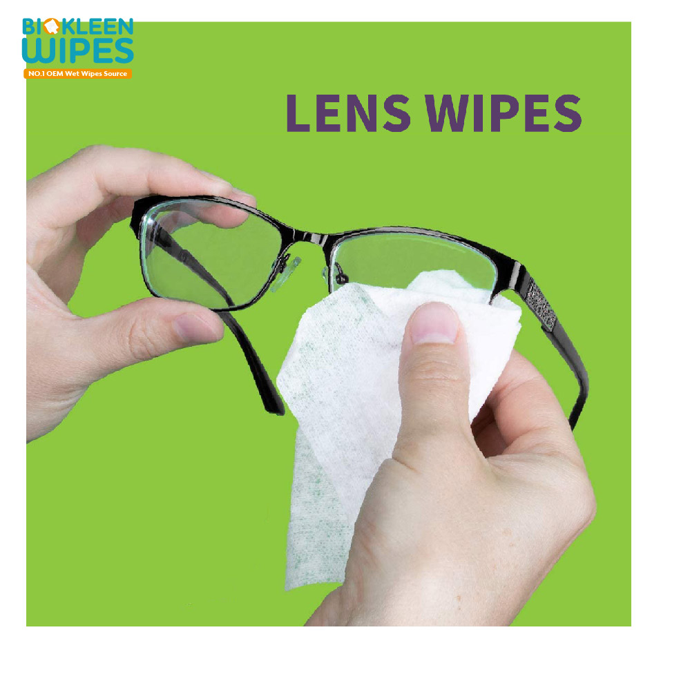 Biokleen 100CT Box OEM Lens Wipes Anti Fog Phone Cleaning Wipes Lens Cleaning Wet Wipes