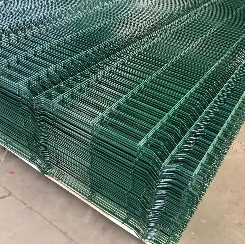 Забор садовый 3D сварная сетка зеленый ПВХ-покрытие