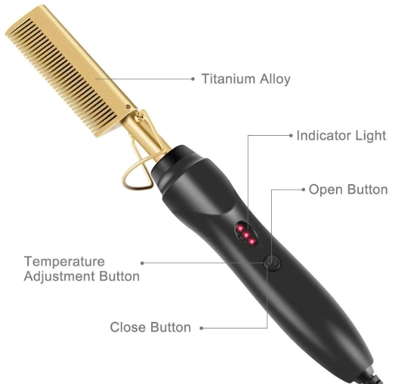 Hot Comb Straightener Electric Hair Straightener
