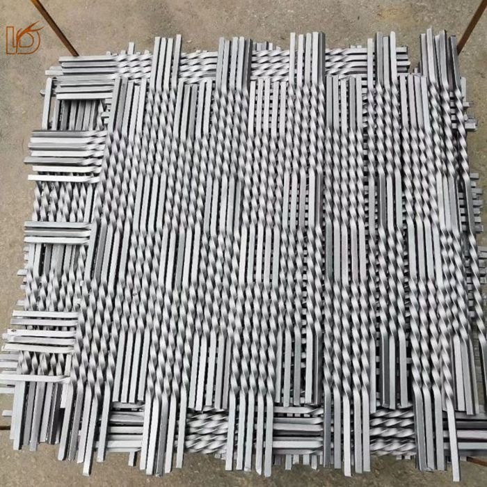 1/2"*44" Hollow Square Double Twist Iron Balusters Indoor Staircase Railing