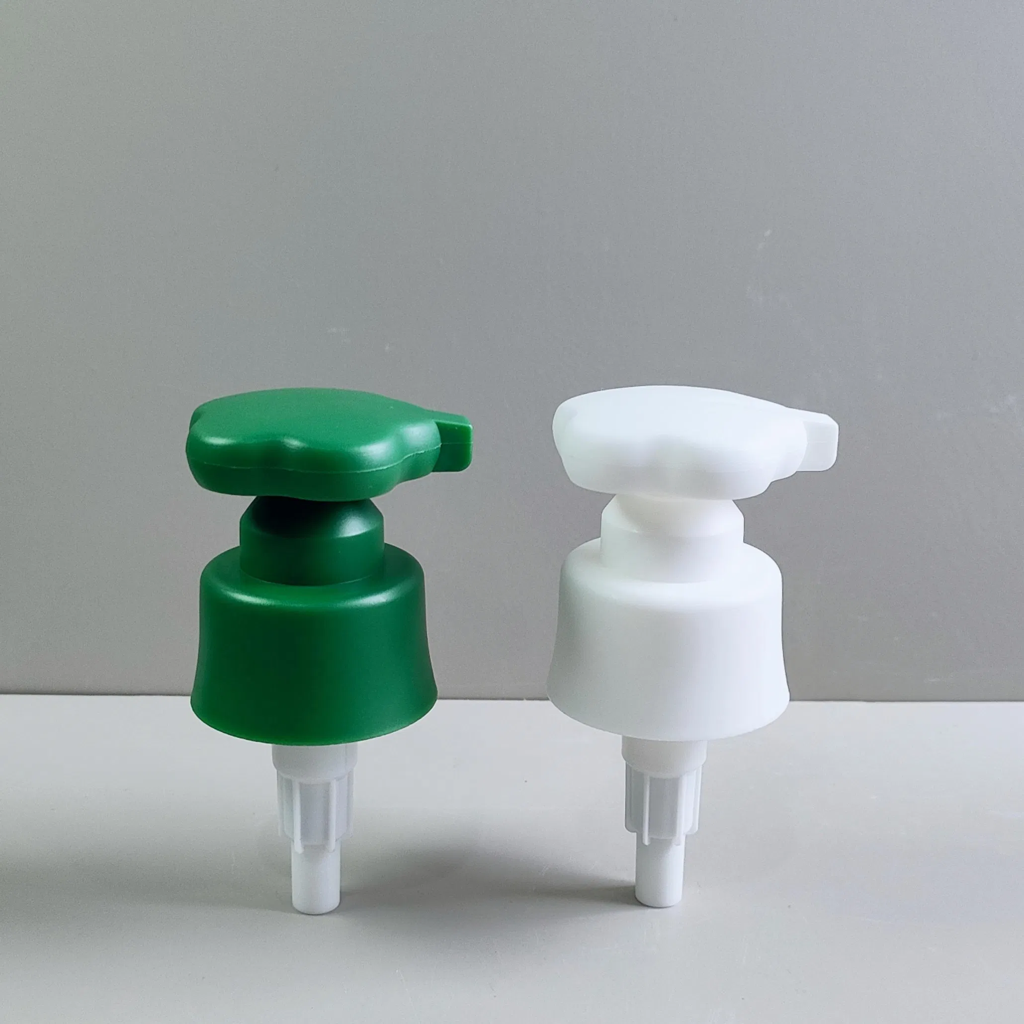 Supplier Custom Color 28/410 Double Wall Flower Shape Plastic Shampoo Liquid Cream Lotion Dispenser Pump