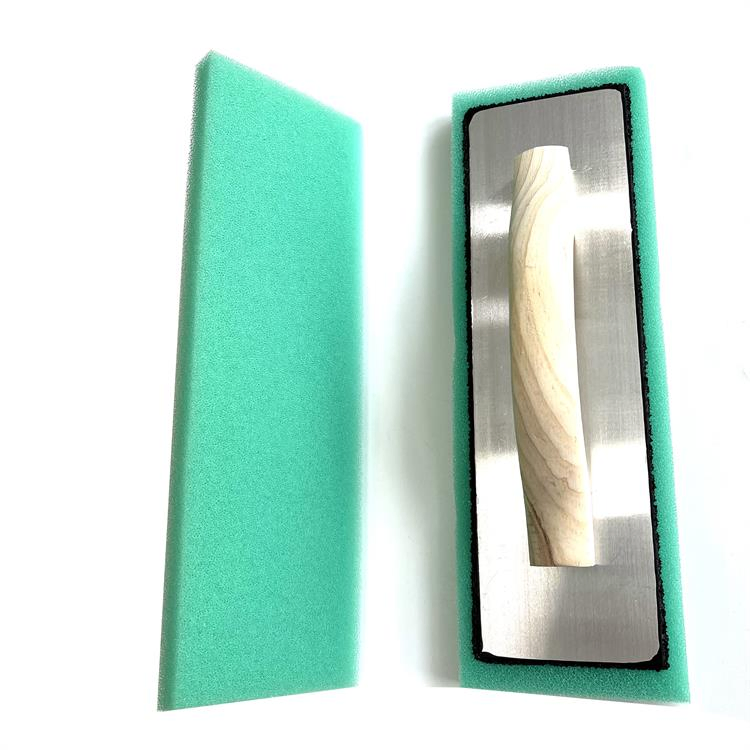 American Market Hot Selling 4X12" Green Sponge Red Rubber Foam Trowel Floats