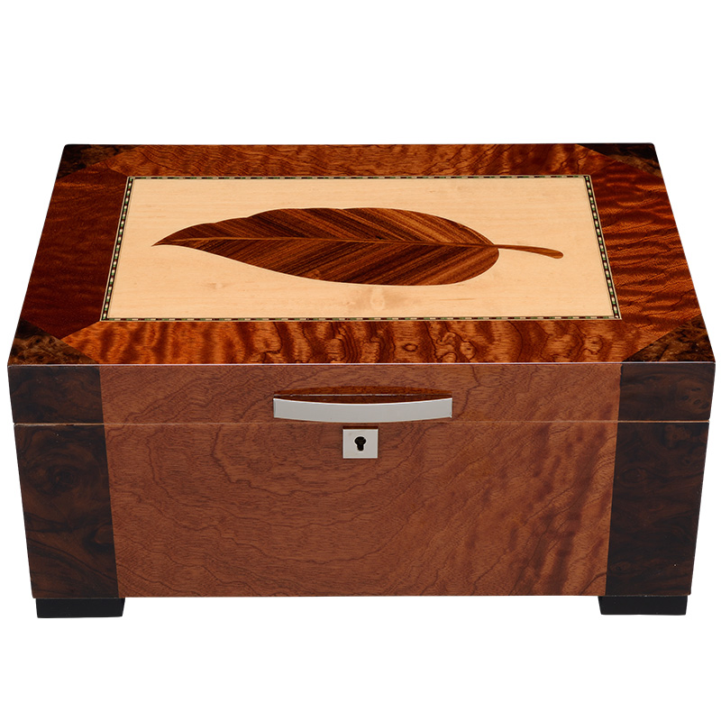 Customized 2024 New Style Men Cigar Case Wooden Gift Humidor Storage Box