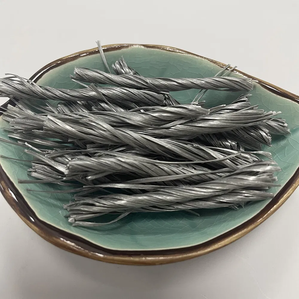 Buliding Polymer Material PP Fiber Twisted Bunchy Form 500t for Crack Resistant
