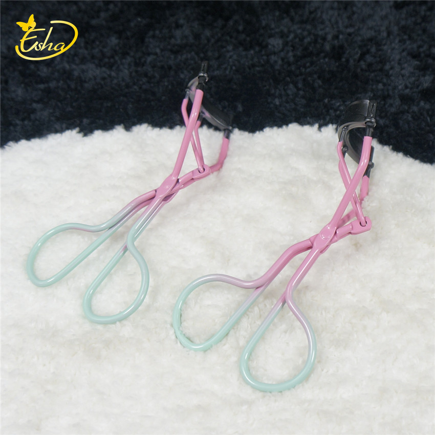 Beauty Makeup Cosmetic Tool Fashion Gradient Colorful Handle False Eye Lashes Curling Clip Eyelashes Curler