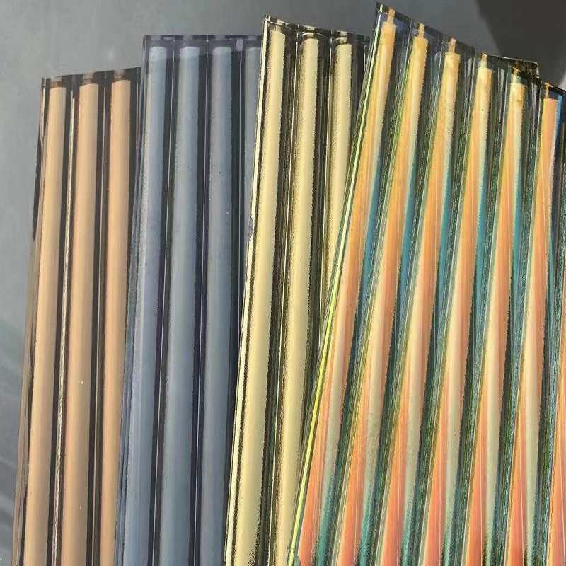 Colored Decorative /Bronze/Grey/Gold / Colour /Color Moru/Ribbed /Reed Glass