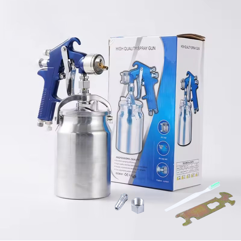 4001s 1000ml Capacity HVLP Air Spray Gun 1.8mm/2.0mm Nozzles Stainless Steel Pneumatic Air Wall Paint Car Spray Gun