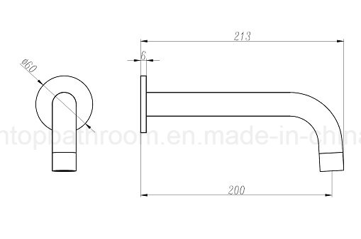 Смеситель для ванны с изливом, хром
