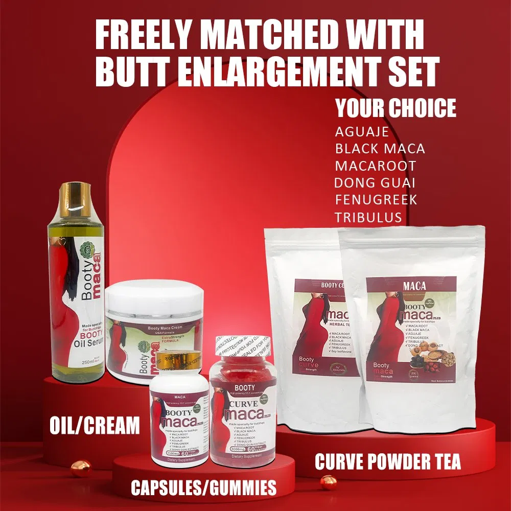 Women and Men Herbal Maca Root Extract Fast and Save Booty Curve Bigger Butt Cream Oil for Black Natural Set Daily 3 Years