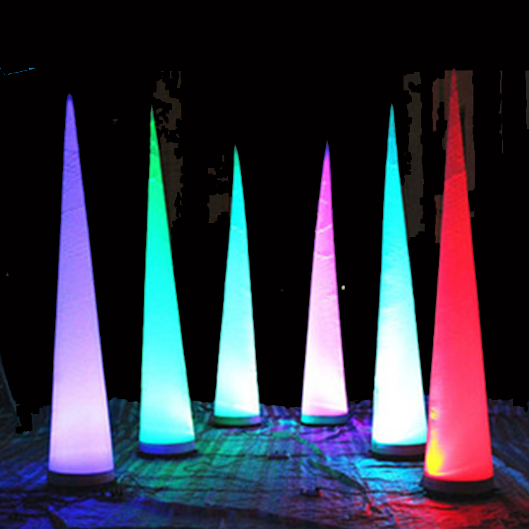 LED Decorative Inflatable Pillars, Inflatable Crescent Pillars for Advertising Decoration