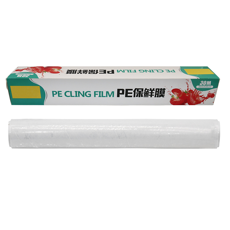 Food Grade 450mm Freezer Manufacture PE Plastic Film Roll Cling Film Wrappaper Anti-Freeze Coated for Meat Fish Vegetable Preservation Baking & Pastry Tool