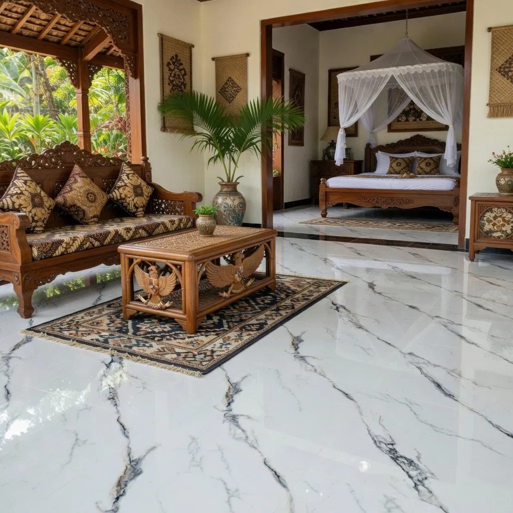 Полированная плитка 60x60 см Carrara White