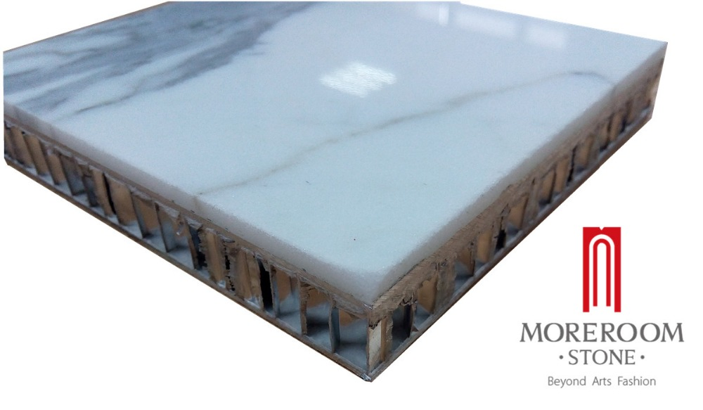 Italian Calacatta White Aluminum Honeycomb Composite Panel for Building Material