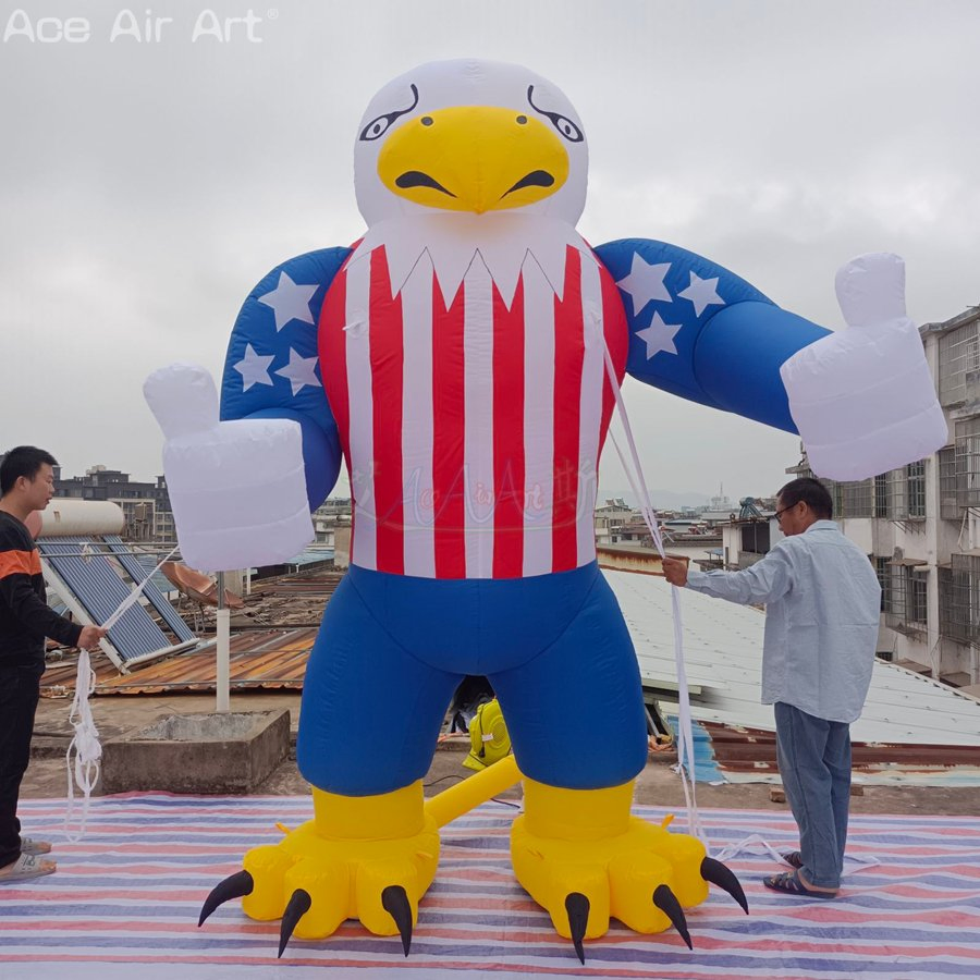 Custom Star-Spangled Inflatable Eagle Figure, Independence Day & Sports Event Eye-Catching Inflatable Prop