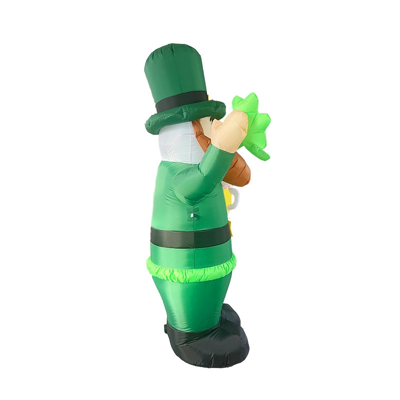 Irish Leprechaun Character Inflatable Lighted St. Patrick's Day Party Decoration