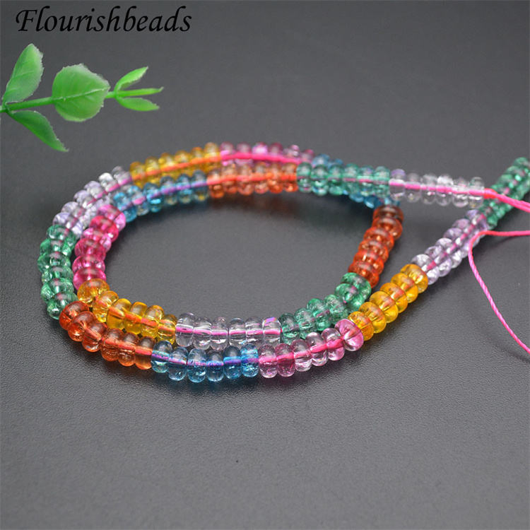 Jewelry Making Supplies Multi Tourmaline Color 3X6mm Heshi Rondelle Glass Crystal Beads for DIY Necklace Bracelet