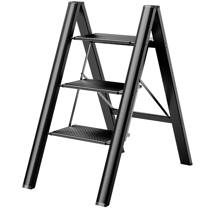 Household Multi-Functional Folding Aluminum Alloy Thickened Three-Step Ladder