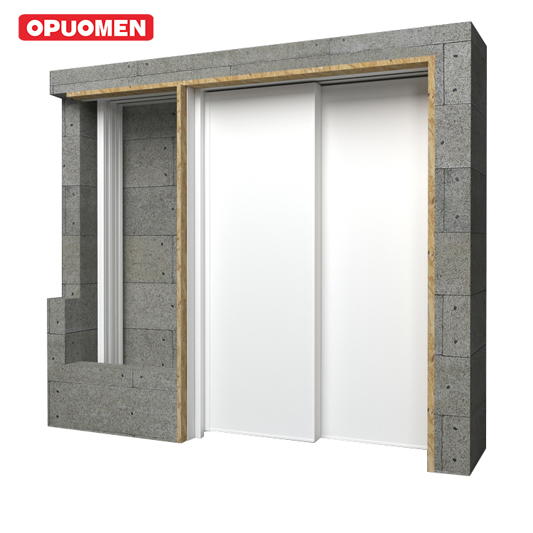 Interior Sliding Wooden Pocket Door Slim Frame Frameless Pocket Telescope Sliding Door