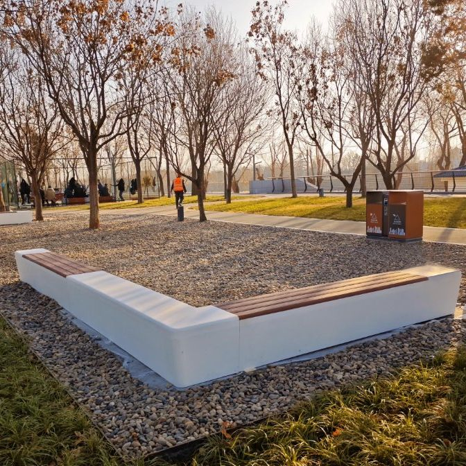 Grc Public Tables and Chairs Outdoor & Indoor Furniture Eco-Friendly & Weather-Resistant Customizable Factory Direct Sales