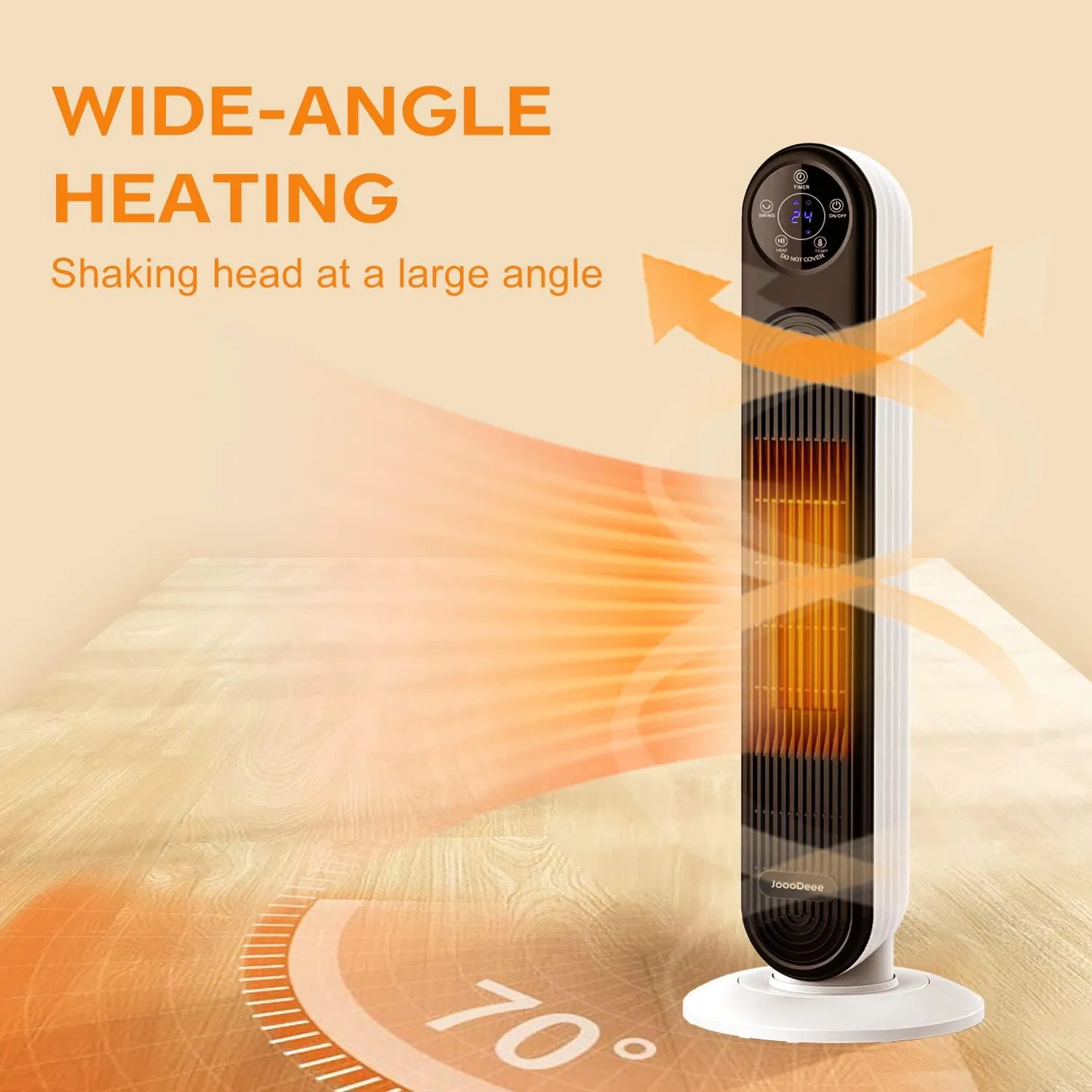 Intelligent Portable Electric Heater with Versatile Features for Comfort
