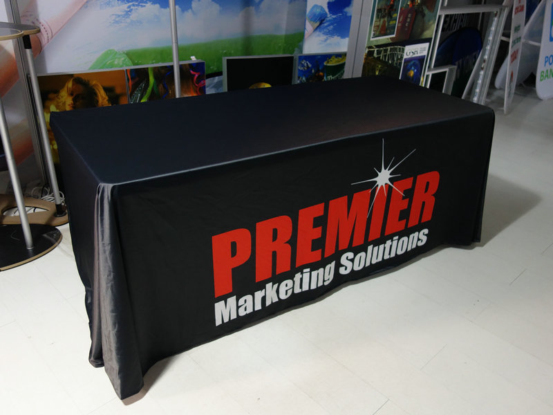 Custom Fitted Table Cloths Events Stretch Tablecloth Spandex Table Cover Advertising
