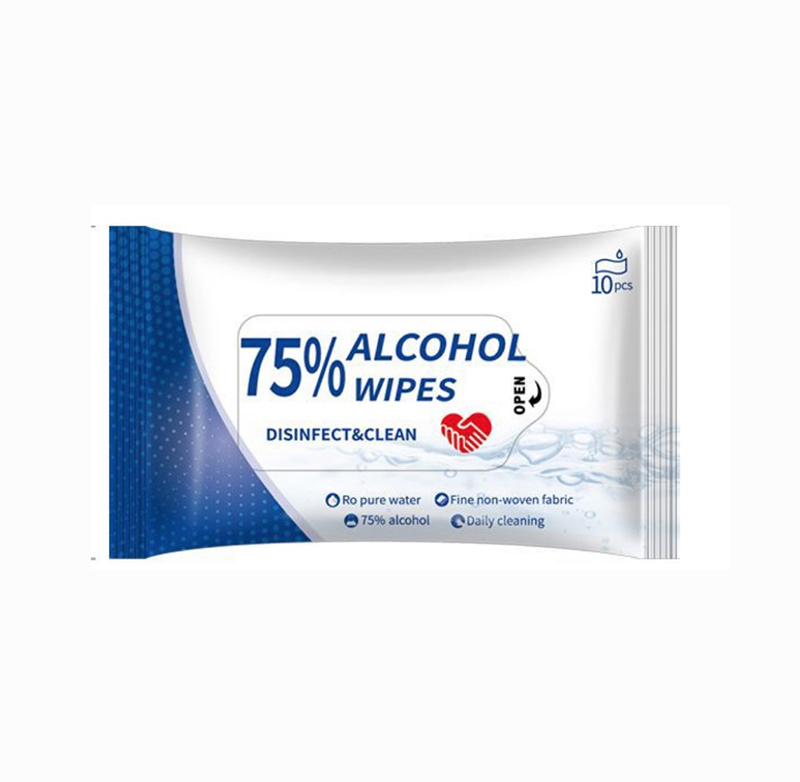 10 Pieces of Ethanol Disinfection and Sterilization Wet Wipes 75% Alcohol Wipe