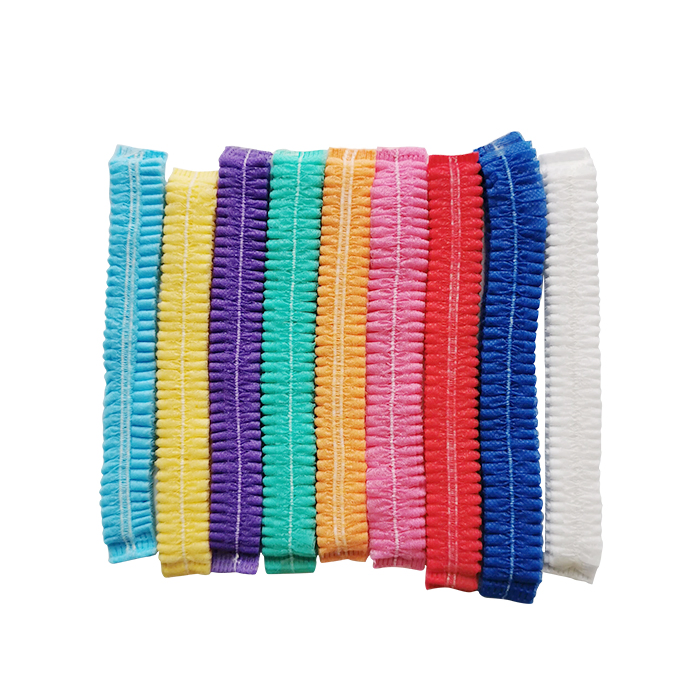 PP Nonwoven Breathable Comfortable Hairnets Disposable Head Cap Food Service Bouffant Hair Cap 21" Black