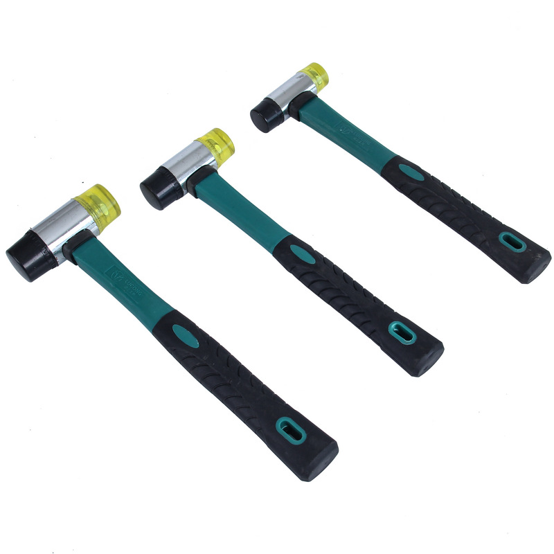 Hot Products Fiberglass Handle Rubber Mallet Hammer Plastic Rubber Hammer