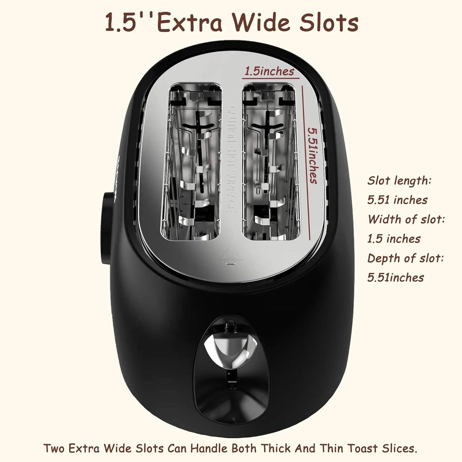 Home Appliance Bread Toaster 2 Slice Stainless Steel Toaster