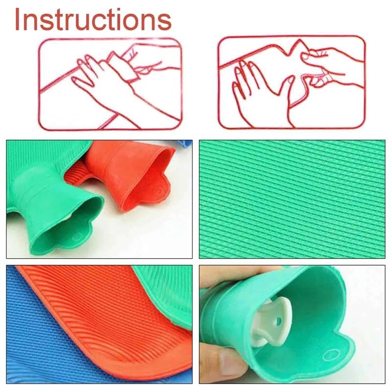 Summer Winter Pain Relief Rubber Cold Hot Water Bag with Knitted Cover