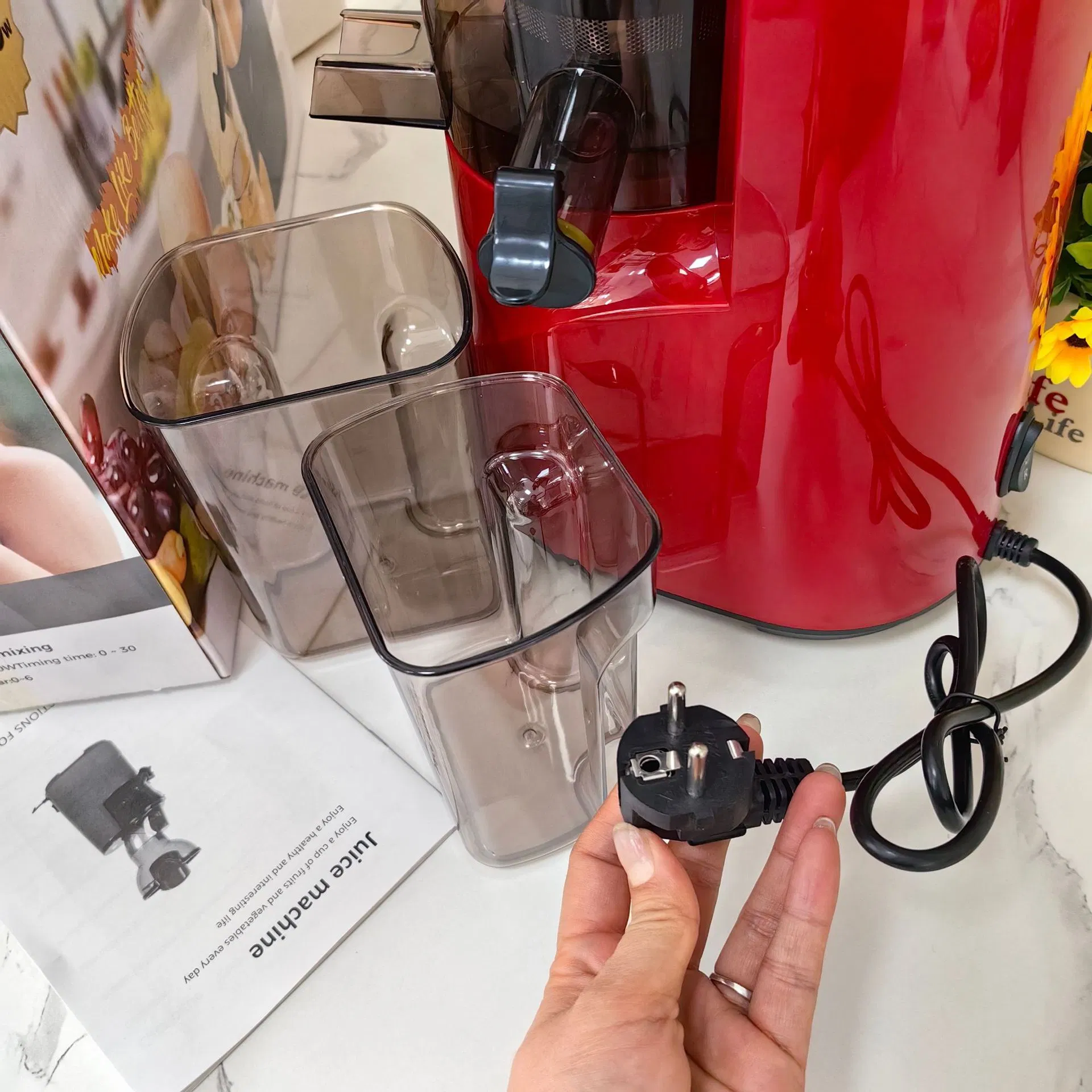 Fully Automatic Slow Juicer Large Caliber Household Juice Machine for Fruit and Vegetable
