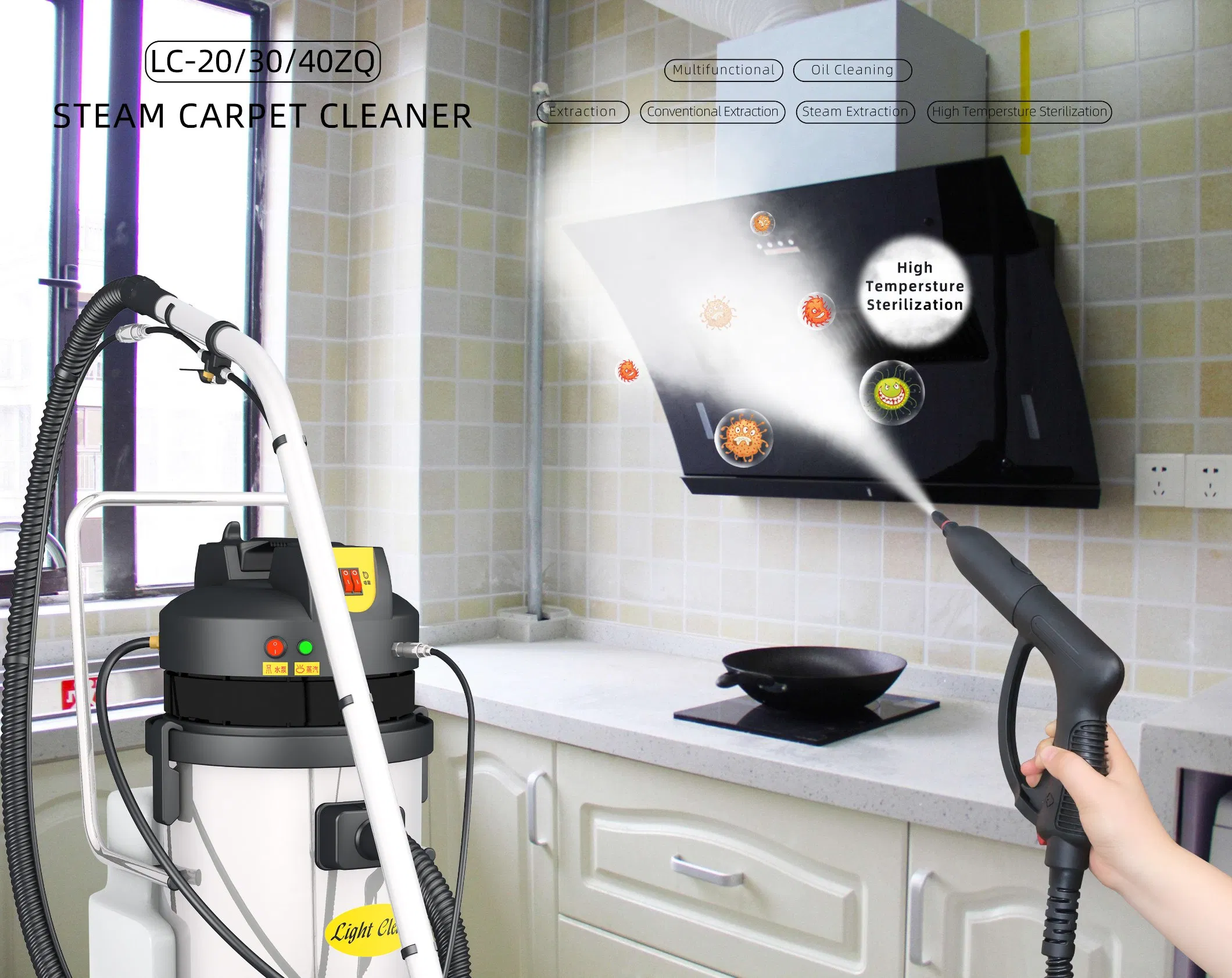 Industrial 40liter Washing Machine High Pressure Steam Cleaner