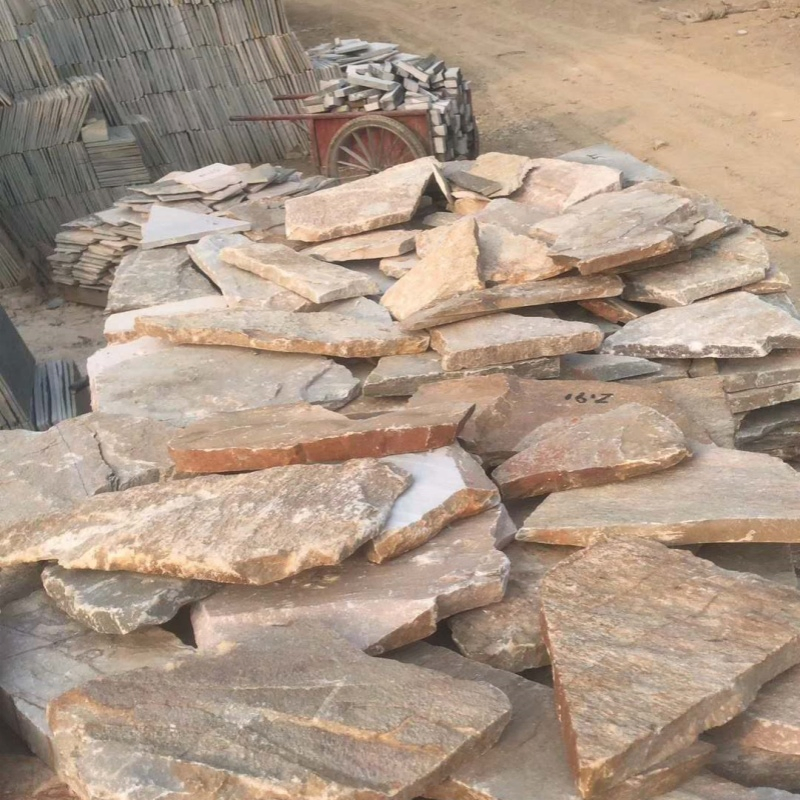 Natural Rusty Irregular Paving Flagstone Cultural Stone Veneer Slate Stone