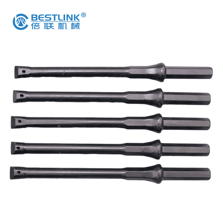Shank Hex 19X108 and 22X108 Chisel Bit Integral Rod