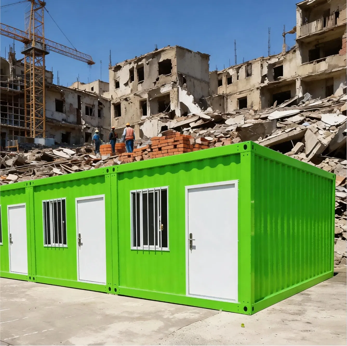 After War Rebuild Fast Built Container House Modular House for Temporary Residence Settlement Prefabricated House