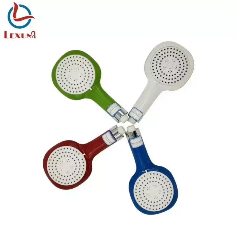 Colorful Handheld Rainfall Shower Head with Hard Water Filter